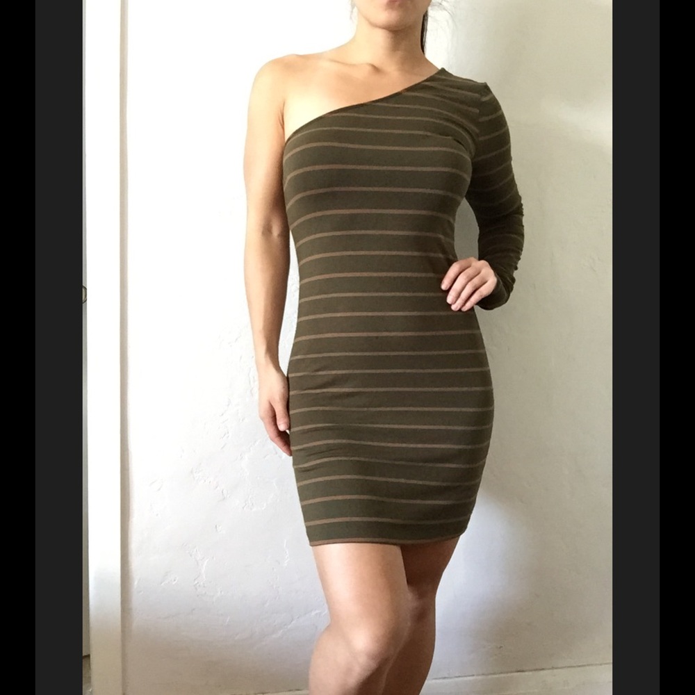 Torn by Ronny Kobo Olivia striped bodycon dress S